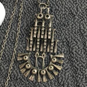 Rare Vintage‎ Pentti Sarpaneva Brutalist 830 Silver "Owl Pendant" Necklace